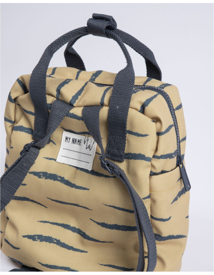 Minene – Mini Cotton Backpack Ochre Zebra