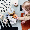 Petit Monkey Animal Natural Rubber Zebra with Sounds for 0++ Months