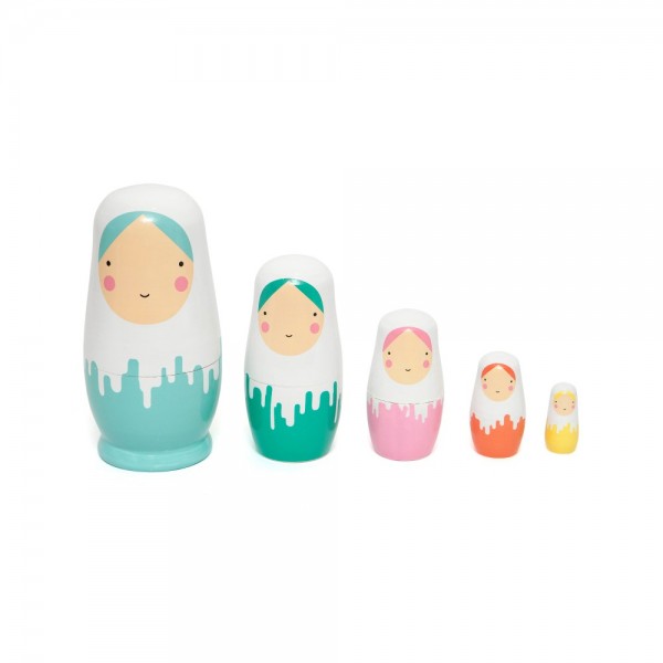 Petit Monkey – Ξύλινες Μπάμπουσκες Dripped Dolls