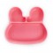 Πιάτο σιλικόνης κουνελάκι με χωρίσματα - ΡΟΖ