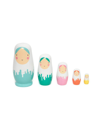 Petit Monkey – Ξύλινες Μπάμπουσκες Dripped Dolls  |  PTM-ND6