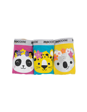 100% οργανικά βαμβακερά Hipsters 3 pc set -Flower Power - 5-6 ΕΤΩΝ