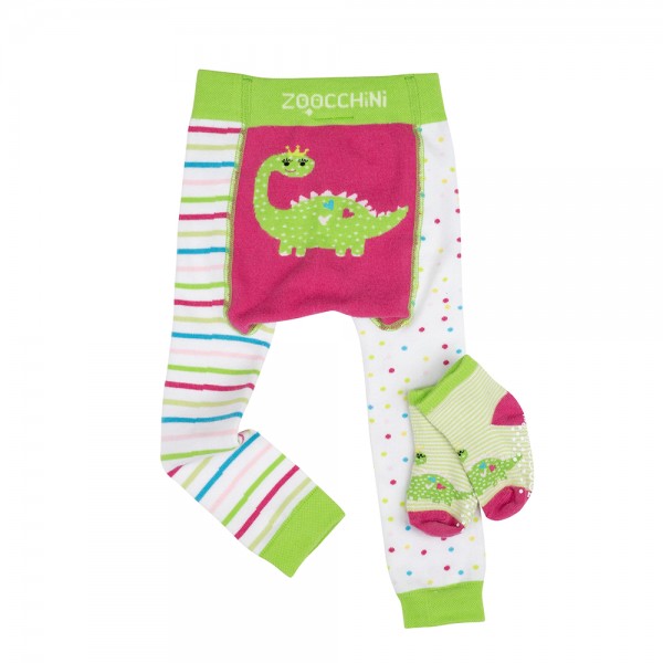 Grip Easy Crawler Pants & Socks Set – Dinosaur - 12-18m
