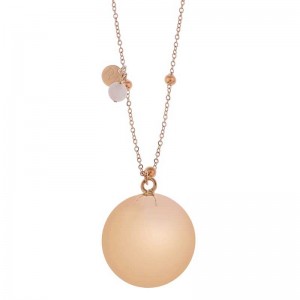 ProudMama Bola Olivia Rose Gold Chain Ροζ Χαλαζίας