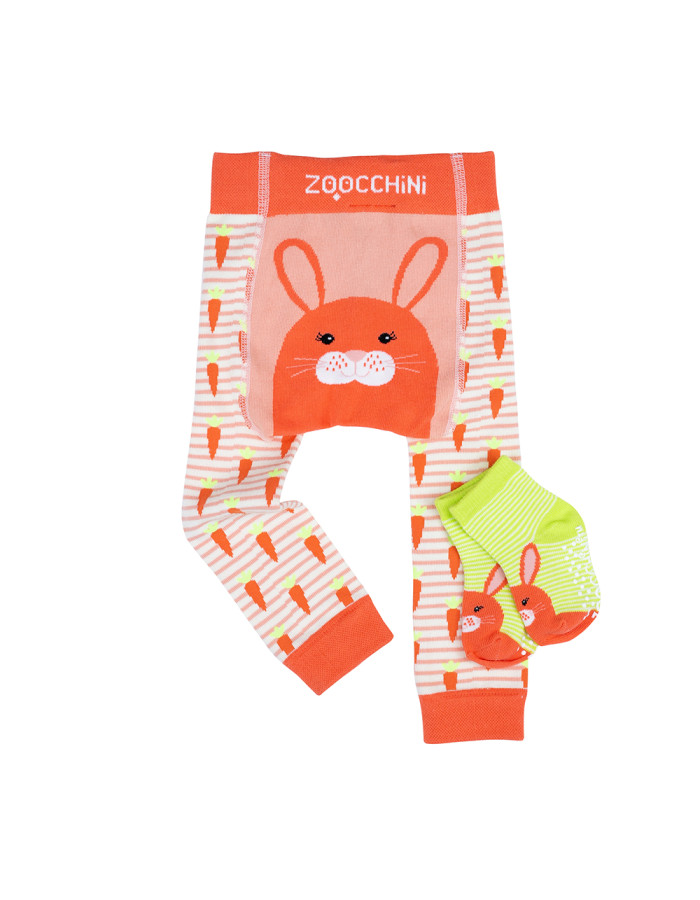 Grip Easy Crawler Pants & Socks Set – Bunny - 6-12m