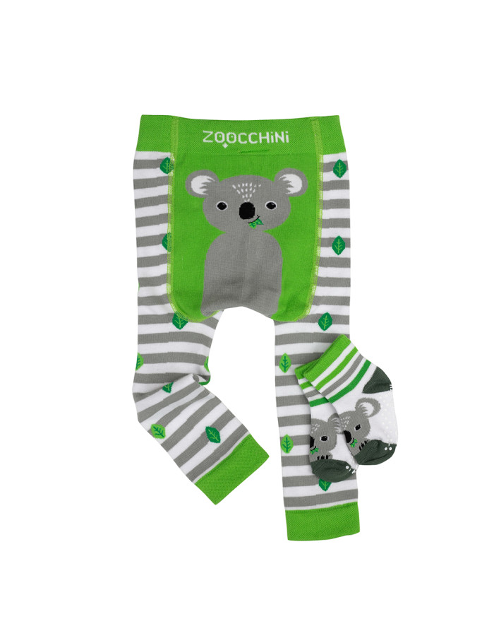 Grip Easy Crawler Pants & Socks Set – Koala - 12-18m