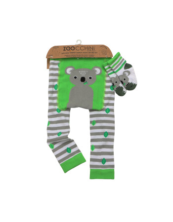 Grip Easy Crawler Pants & Socks Set – Koala - 12-18m  |  ZOO12517-12m-18m