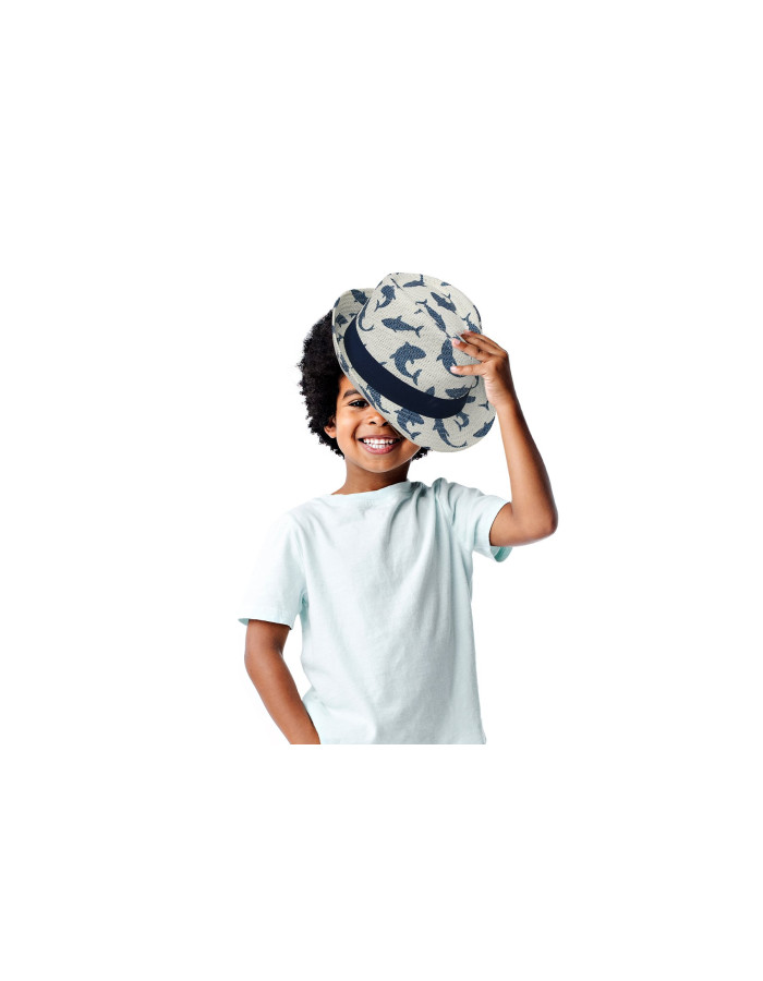 Flapjackkids Fedora Hats – Shark - MEDIUM 2-4 yrs  |  FJKFD851M