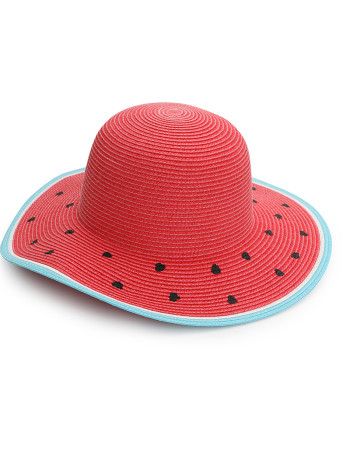 FlapJackKids Ψάθινο Καπέλο UPF 50   Watermelon - MEDIUM 2-4 yrs  |  FJKST847M