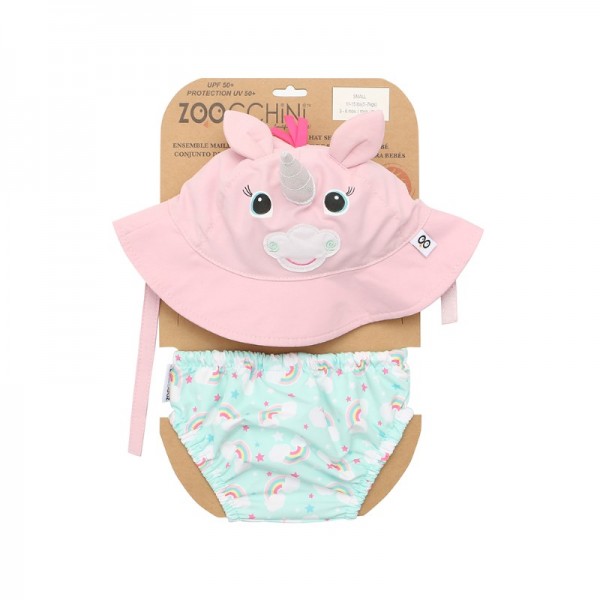 Σετ Μαγιό και Καπέλο UPF50  Unicorn - 12-24m