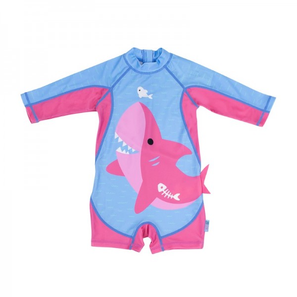 Zoocchini Surf Suit UPF50 Pink Shark - 6-12m