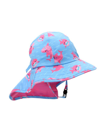 Zoocchini Cape Sunhat UPF50 Pink Shark - 2-4 ετών  |  ZOO15054-2-4Y