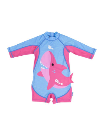 Zoocchini Surf Suit UPF50 Pink Shark - 12-24m  |  ZOO12414-12-24M