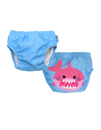 Zoocchini Μαγιώ Πάνα (2pcs Σετ) – Pink Shark - 12-24m  |  ZOO12114-12-24M