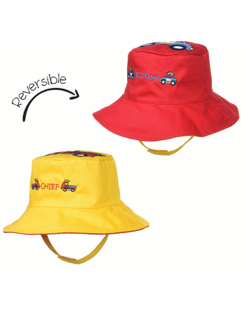 Καπέλο Διπλής Όψης UPF 50  – Πυροσβεστικό (Cotton) - MEDIUM 2-4 yrs  |  LUV0117M