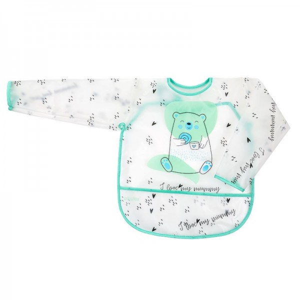 Αδιάβροχη Σαλιάρα με Μανίκια Αρκουδάκι