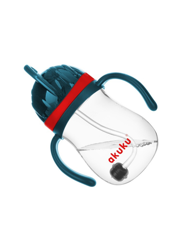 Akuku Baby Cup with Handles and Straw made of Plastic