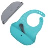 bbluv Poket – Ποδιά Σιλικόνης - Aqua/Grey