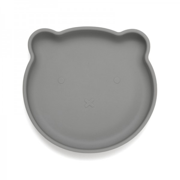 Petit Monkey – Πιάτο Σιλικόνης Bear - Pewter Green