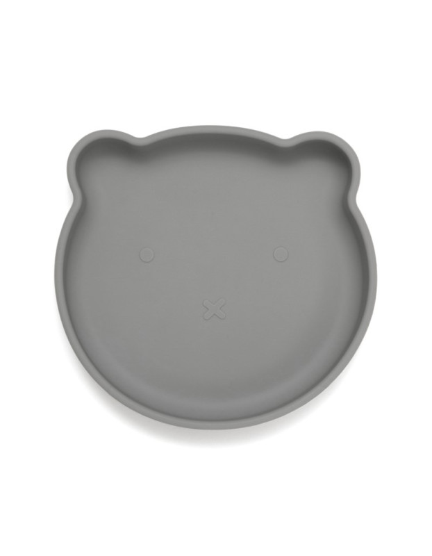 Petit Monkey – Πιάτο Σιλικόνης Bear - Pewter Green