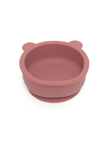 Petit Monkey – Μπολ σιλικόνης Bear - Mahogany Rose