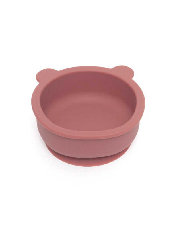Petit Monkey – Μπολ σιλικόνης Bear - Mahogany Rose