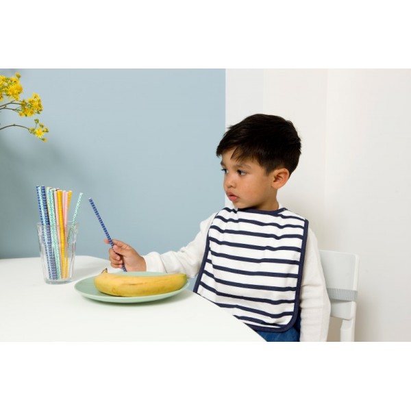 Baby To Love Σετ 2 σαλιάρες/ποδιές – Blue Stripes