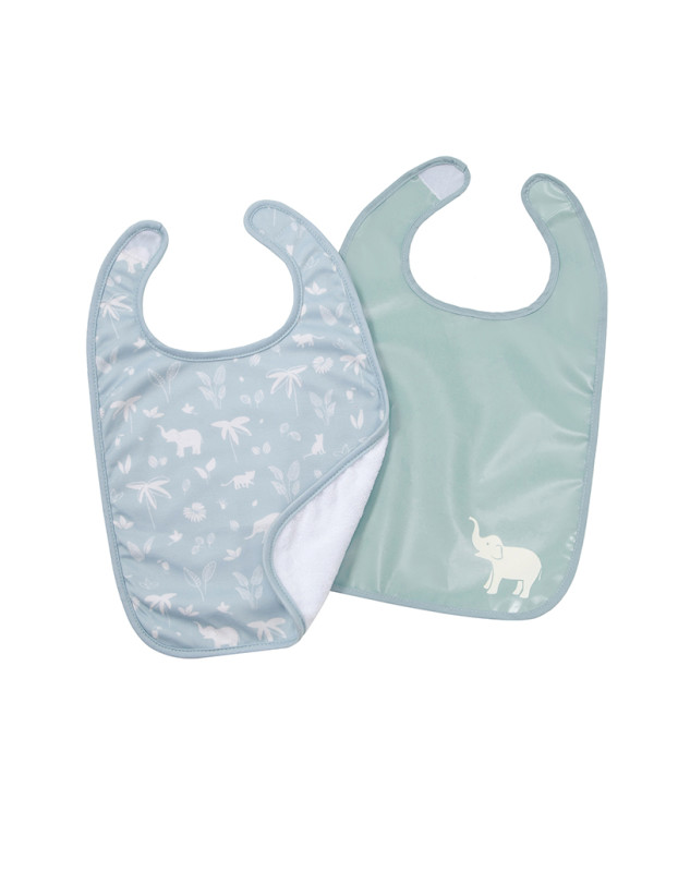 Baby To Love Σετ 2 σαλιάρες/ποδιές – Green Tropic