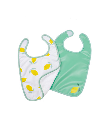 Baby To Love Σετ 2 σαλιάρες/ποδιές – Happy Lemon