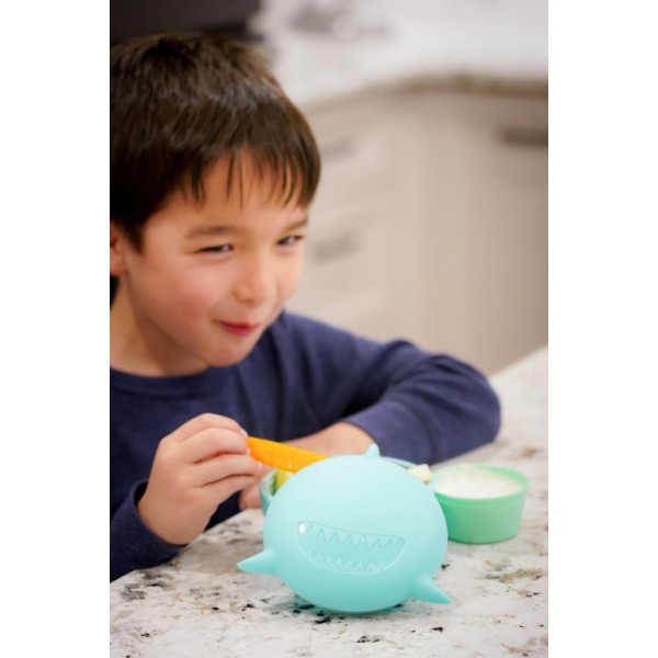 Melii – Μπολ Σιλικόνης με καπάκι Shark