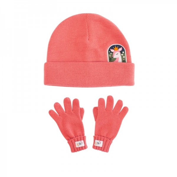 FlapjackKids σετ πλεκτό σκουφάκι και γαντάκια – Deer – Large  (4-6 ετών)