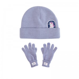 FlapjackKids σετ πλεκτό σκουφάκι και γαντάκια – Unicorn – Large  (4-6 ετών)