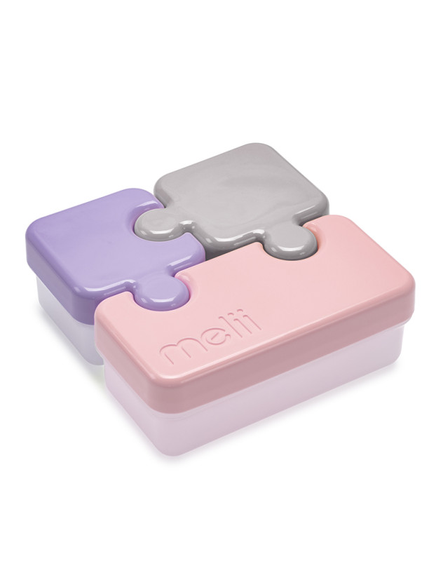 Melli – Φαγητοδοχείο Puzzle - Purple-Grey-Pink