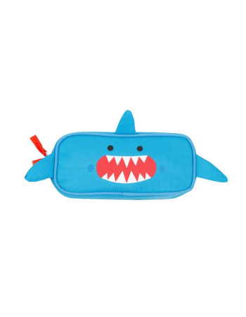 Zoocchini Sherman the Shark Pencil Case Light Blue
