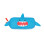 Zoocchini Sherman the Shark Pencil Case Light Blue
