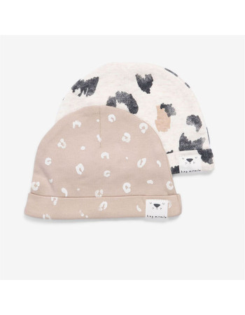 Minene Duo Pack Newborn Hats Printed Cream (0-3)  |  221300045600M