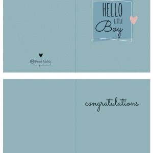 Ευχετήρια Κάρτα Γέννησης - Blue
