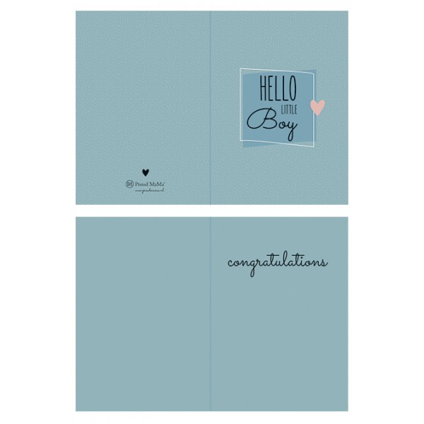 Ευχετήρια Κάρτα Γέννησης - Blue
