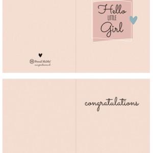 Ευχετήρια Κάρτα Γέννησης - Pink