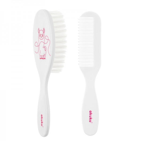 Comb & hairbrush with nylon bristle Lama