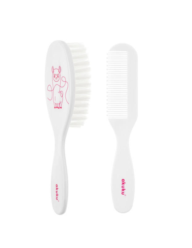 Comb & hairbrush with nylon bristle Lama