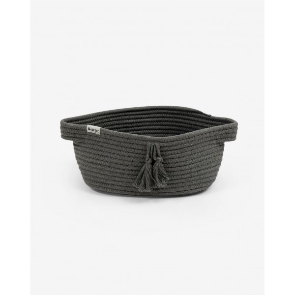 Minene Μικρό Καλάθι από Σχοινί Ανθρακί