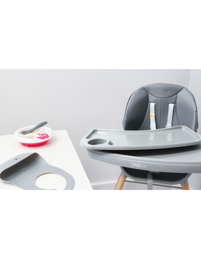 Bbluv Grow Highchair 2 in 1 & Leatherette Seat Gray