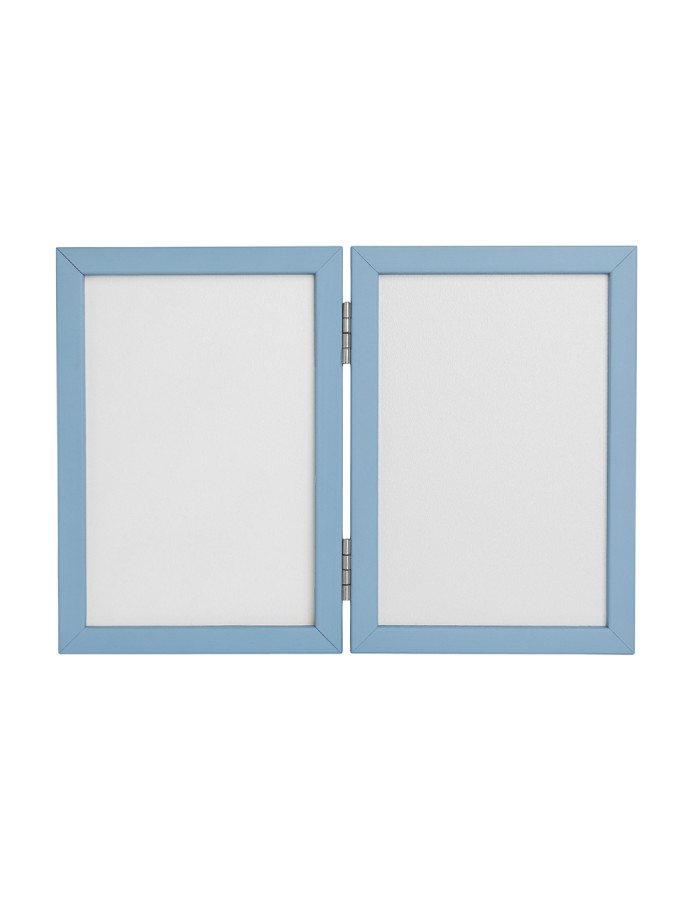 Baby Imprint Frame made of Wood  – Blue (10×15εκ.)