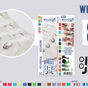 Shoeps, τα κορδόνια που δεν λύνονται 8τεμ. - Άσπρο