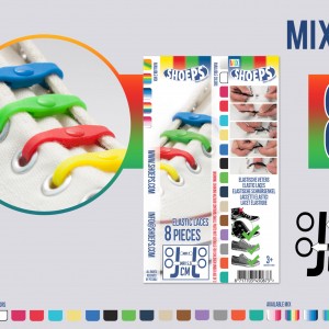 Shoeps, τα κορδόνια που δεν λύνονται 8τεμ. - Πολύχρωμα