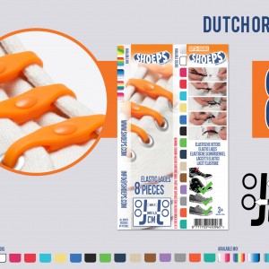 Shoeps, τα κορδόνια που δεν λύνονται 8τεμ. - Πορτοκαλί