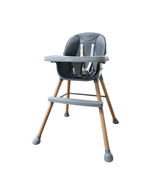 Bbluv Grow Highchair 2 in 1 & Leatherette Seat Gray