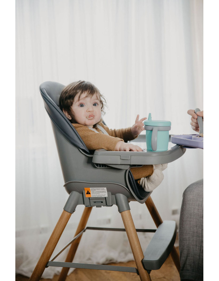 Bbluv Grow Highchair 2 in 1 & Leatherette Seat Gray