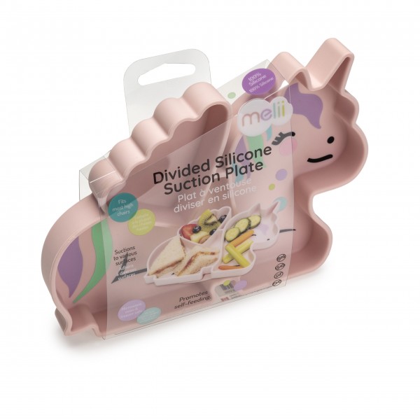 Melii – Πιάτο σιλικόνης με βεντούζα Unicorn